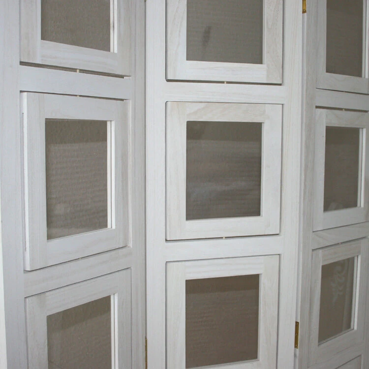 Homestyle4U Kambario pertvara, nuotraukų stendas, 93x2x161 cm, balta