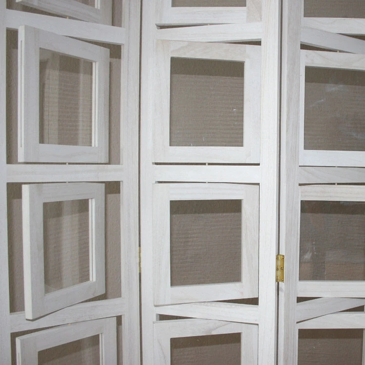 Homestyle4U Kambario pertvara, nuotraukų stendas, 93x2x161 cm, balta