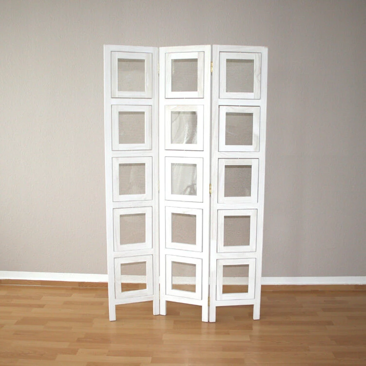 Homestyle4U Kambario pertvara, nuotraukų stendas, 93x2x161 cm, balta