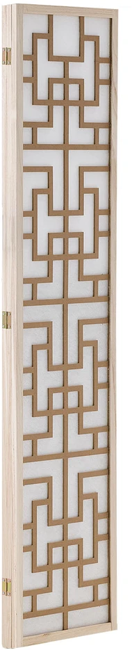 Homestyle4U Kambario pertvara, Shoji 3 dalių, 120x2x170 cm, natūrali ruda balta