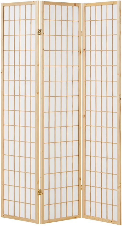 Homestyle4U Kambario pertvara, Shoji 3 dalių sulankstoma, 132x2,2x175 cm, ruda