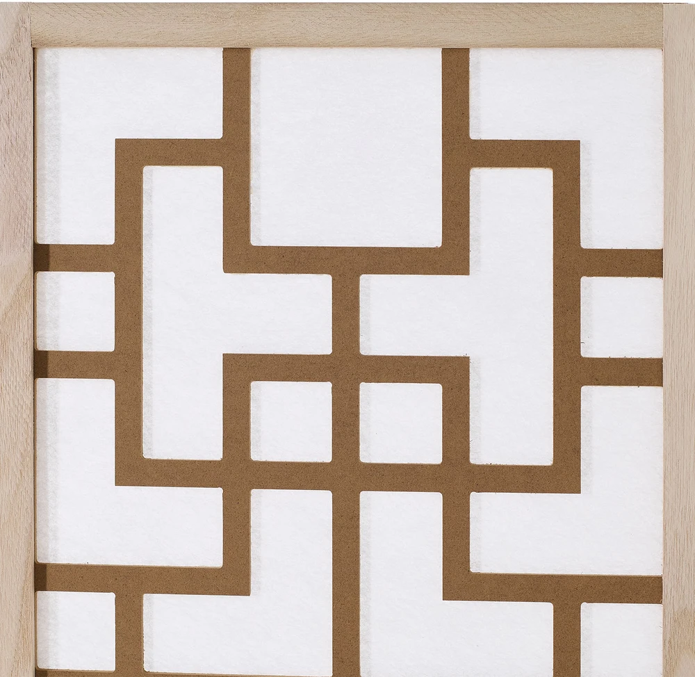 Homestyle4U Kambario pertvara, Shoji 3 dalių, 120x2x170 cm, natūrali ruda balta