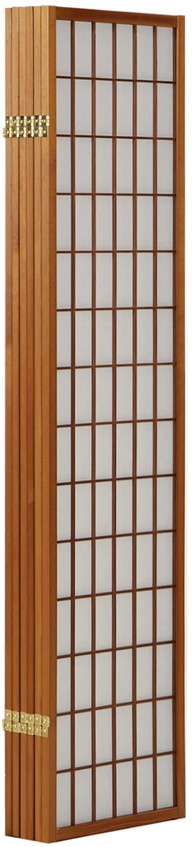 Homestyle4U Kambario pertvara, Shoji sulankstoma, 264x2.2x175 cm, ruda