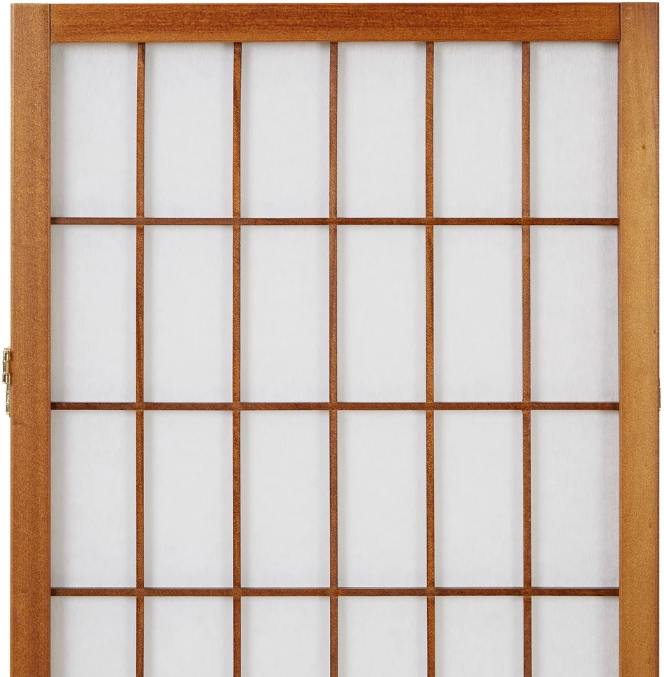 Homestyle4U Kambario pertvara, Shoji sulankstoma, 264x2.2x175 cm, ruda