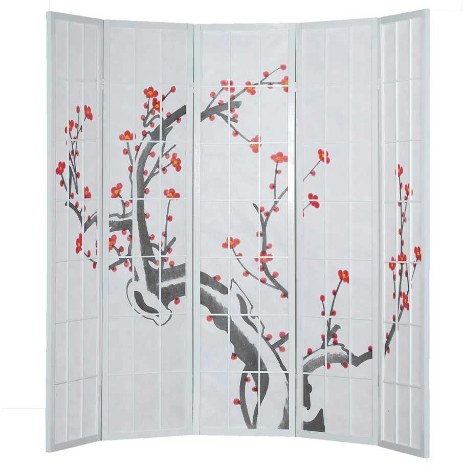 Homestyle4U Kambario pertvara, 220x2.2x179 cm, balta