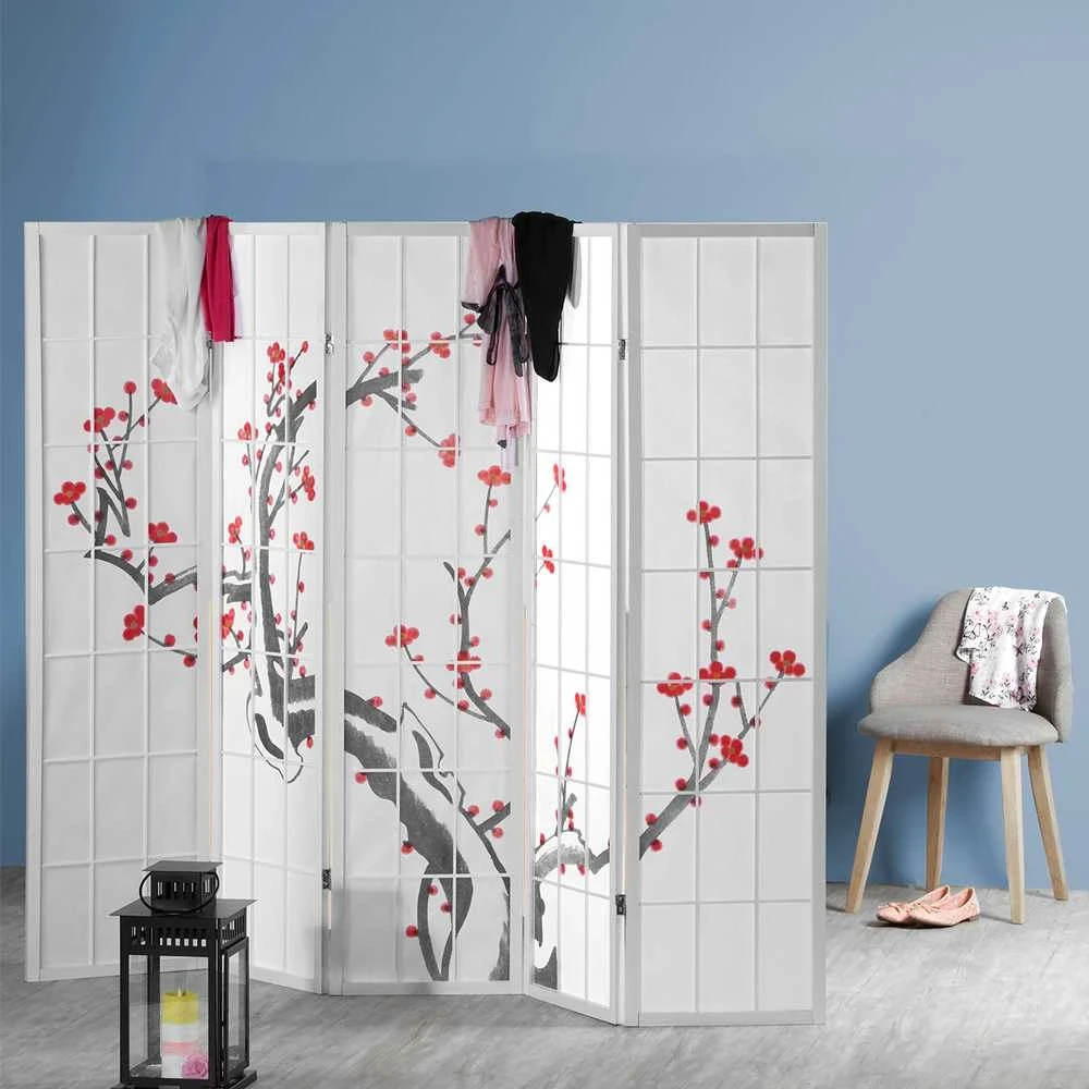 Homestyle4U Kambario pertvara, 220x2.2x179 cm, balta
