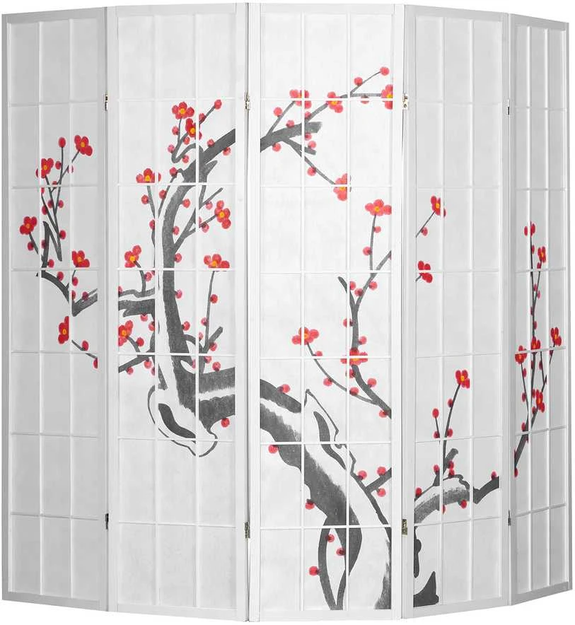 Homestyle4U Kambario pertvara, 220x2.2x179 cm, balta