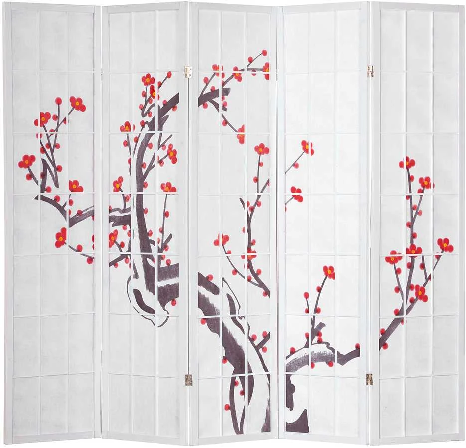 Homestyle4U Kambario pertvara, 220x2.2x179 cm, balta