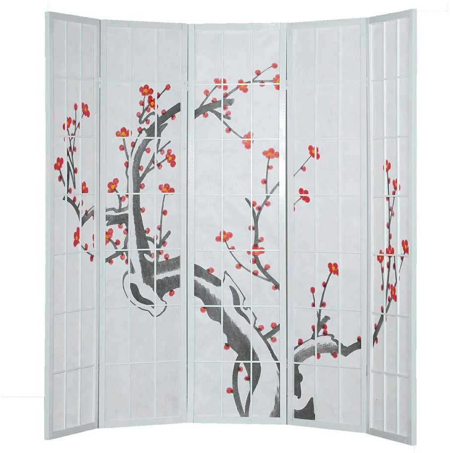 Homestyle4U Kambario pertvara, 220x2.2x179 cm, balta