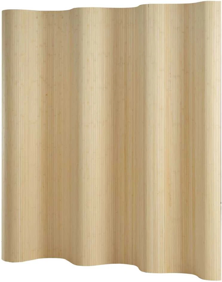 Homestyle4U Kambario pertvara, bambukinė privatumo užuolaida, 200x250 cm, smėlio spalvos