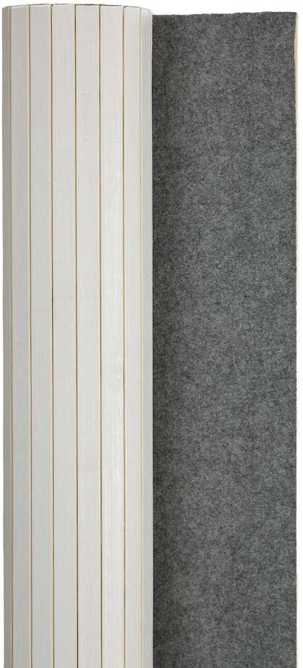 Homestyle4U Kambario pertvara, bambukinė privatumo uždanga, 200x250 cm, balta