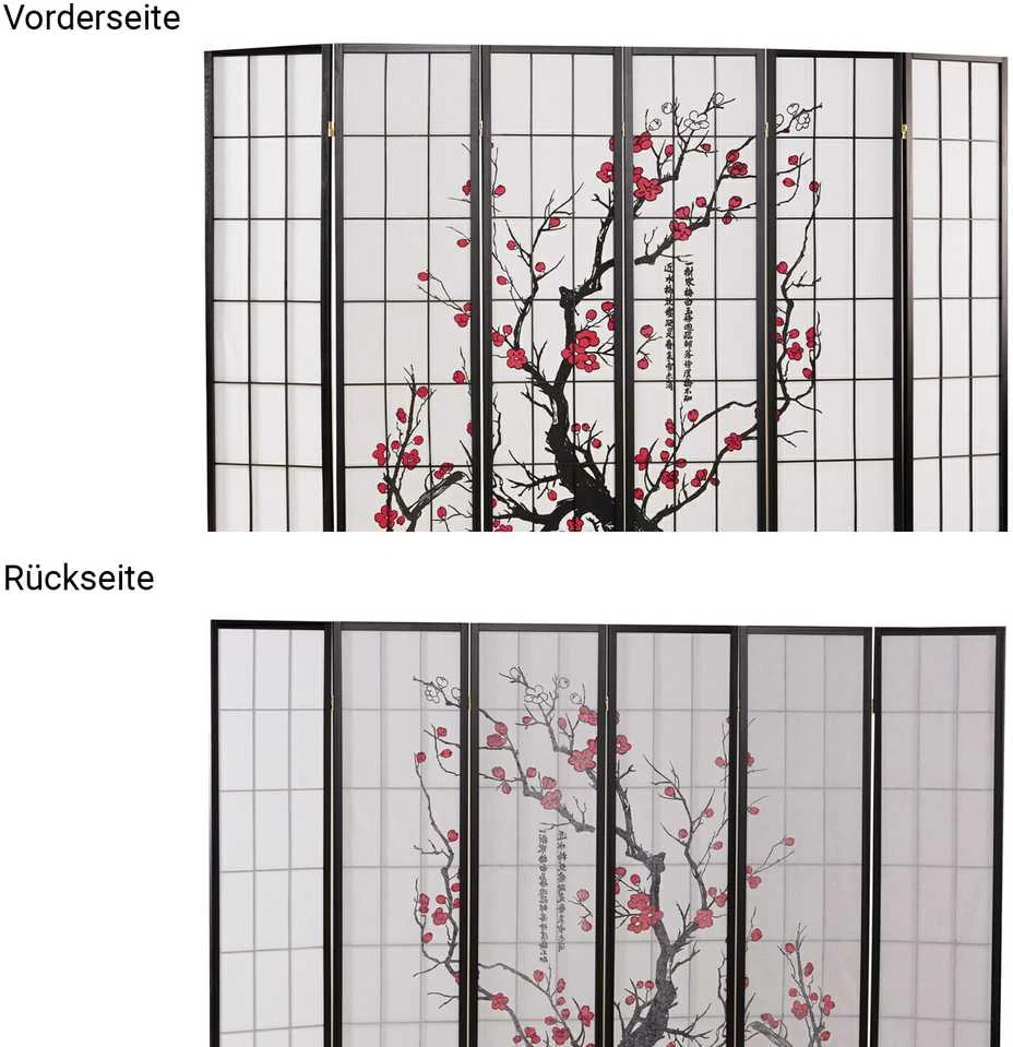 Homestyle4U Kambario pertvara, 263x2x179 cm, juoda