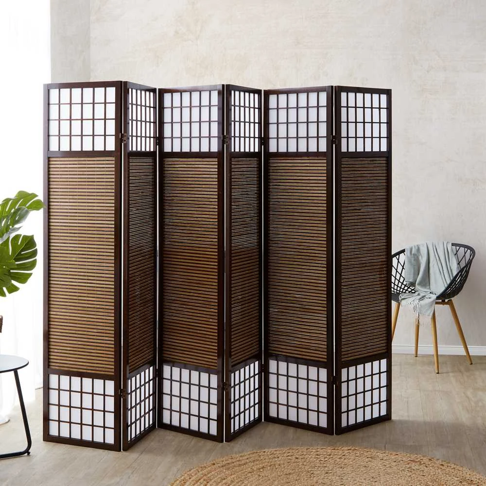 Homestyle4U Kambario pertvara, 264x2.2x175 cm, ruda