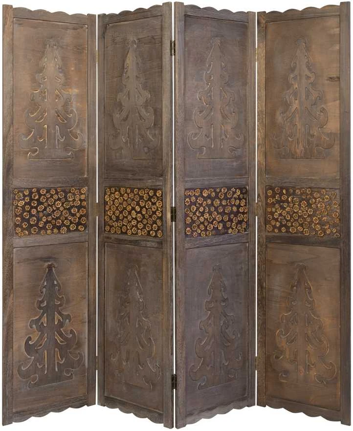 Homestyle4U Kambario pertvara, 160x2x170 cm, ruda
