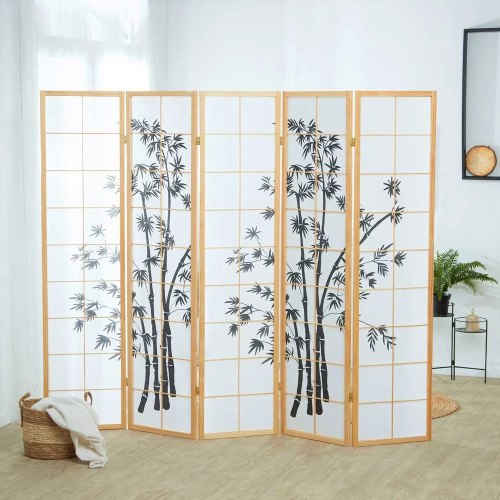 Homestyle4U Kambario pertvara, 220x2x179 cm, ruda