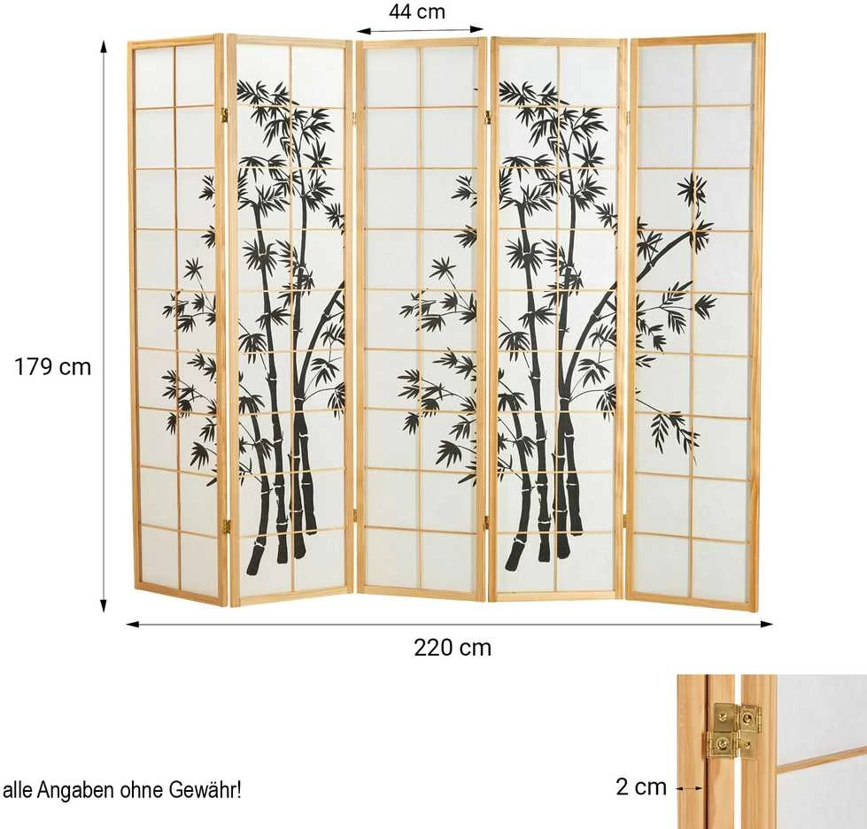 Homestyle4U Kambario pertvara, 220x2x179 cm, ruda