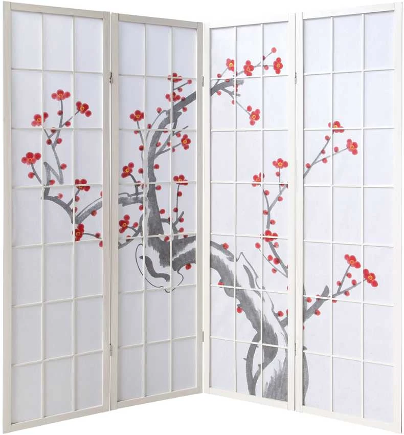 Homestyle4U Kambario pertvara, 176x2.2x179 cm, balta
