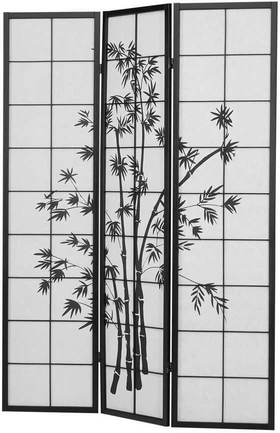 Homestyle4U Kambario pertvara, 132x2x179 cm, juoda
