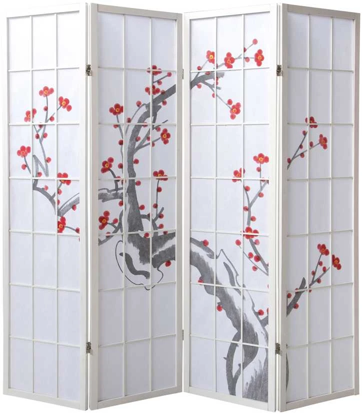 Homestyle4U Kambario pertvara, 176x2.2x179 cm, balta