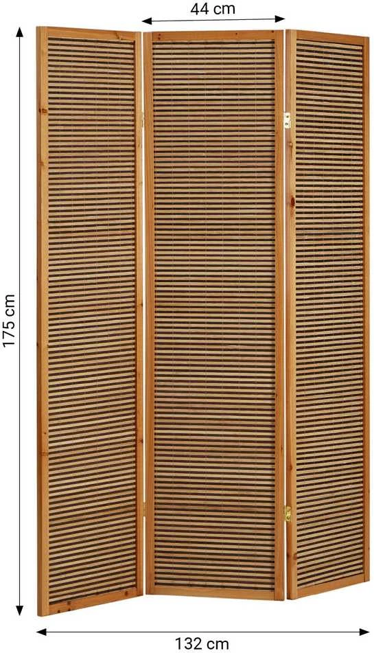 Homestyle4U Kambario pertvara, 132x2,2x175 cm, ruda