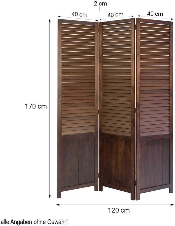 Homestyle4U Kambario pertvara, 120x2x170 cm, ruda, medinė