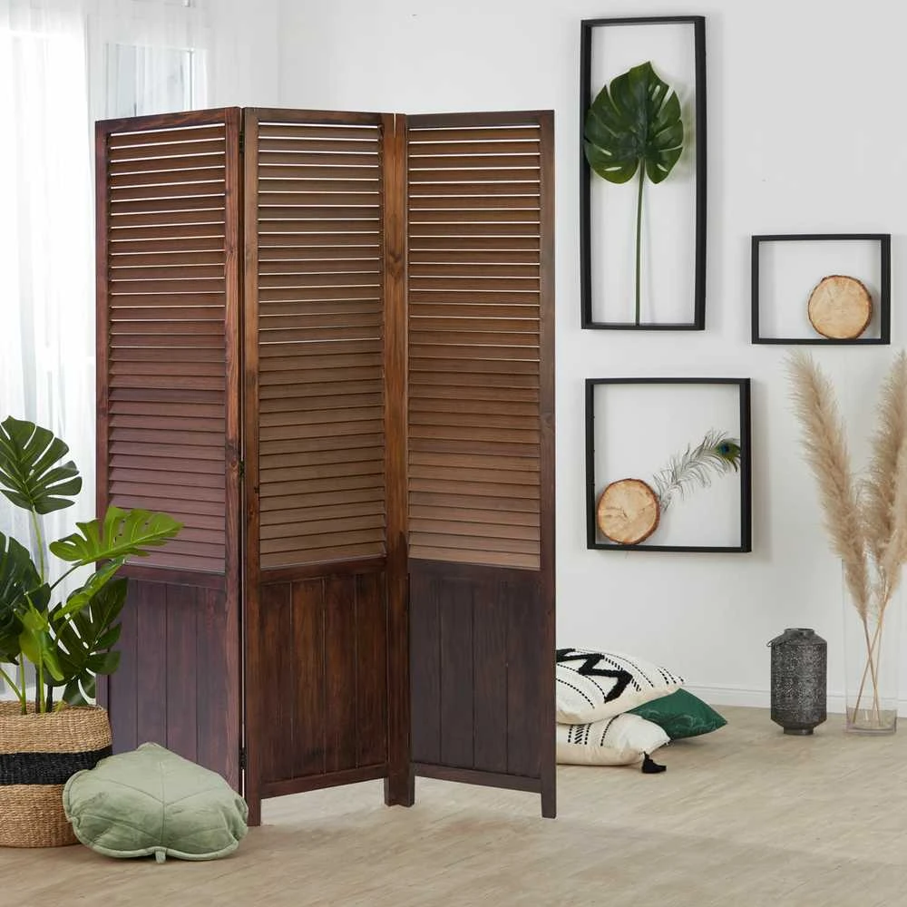 Homestyle4U Kambario pertvara, 120x2x170 cm, ruda, medinė