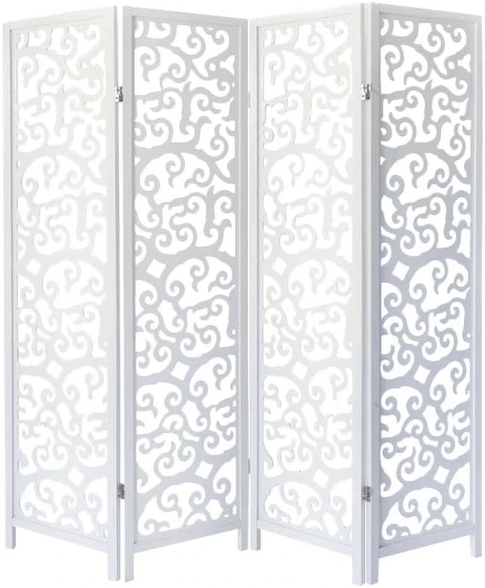 Homestyle4U Kambario pertvara, 173x2.2x175 cm, balta