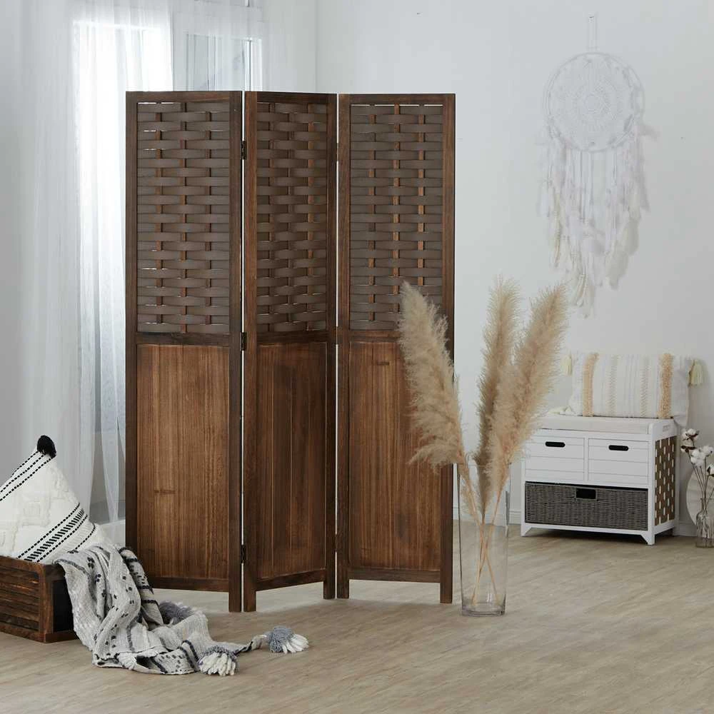 Homestyle4U Kambario pertvara, 120x2x170 cm, ruda
