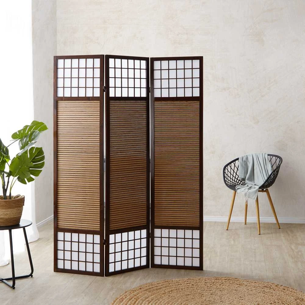 Homestyle4U Kambario pertvara, 132x2.2x175 cm, ruda