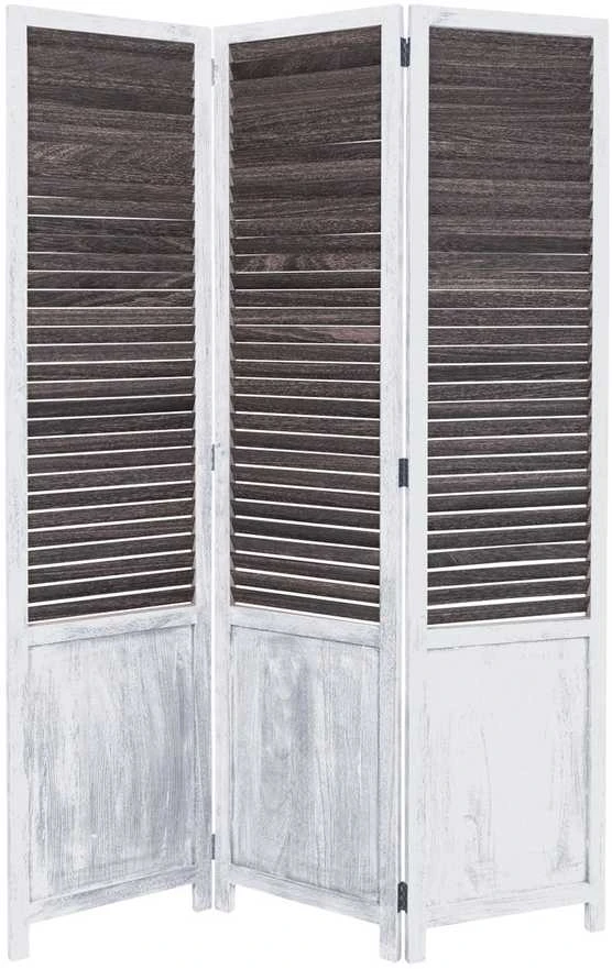 Homestyle4U Kambario pertvara, 120x2x170 cm, ruda, balta