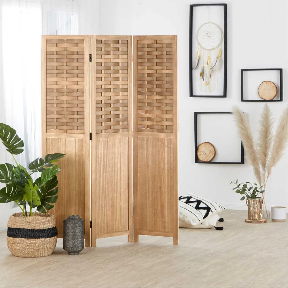 Homestyle4U Kambario pertvara, 120x2,2x170 cm, ruda