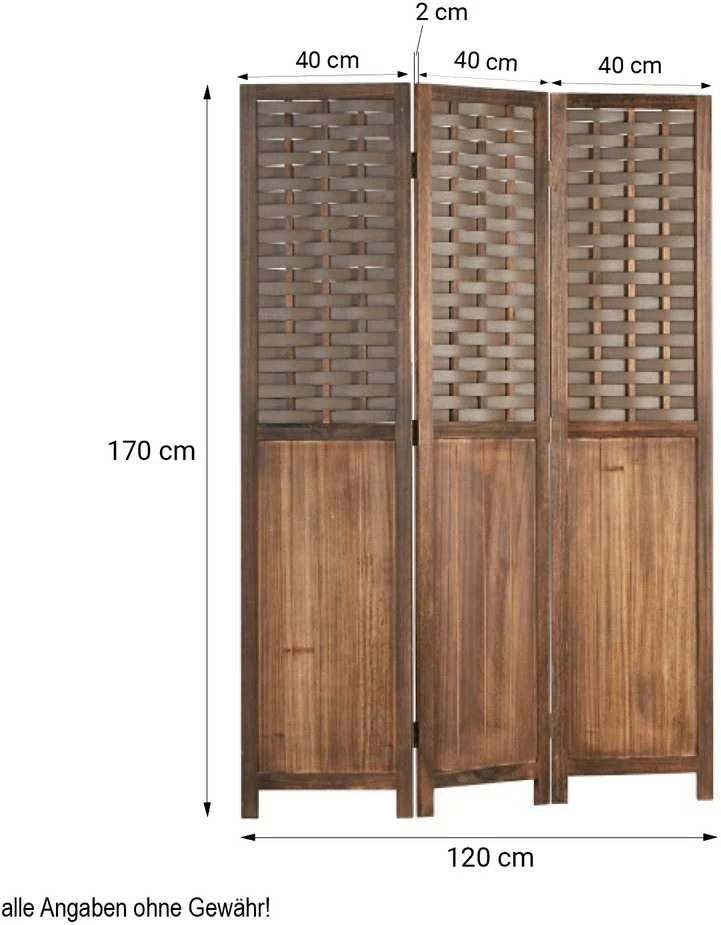 Homestyle4U Kambario pertvara, 120x2.2x170 cm, ruda