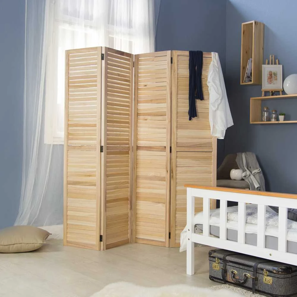 Homestyle4U Kambario pertvara, 160x2x170 cm, ruda
