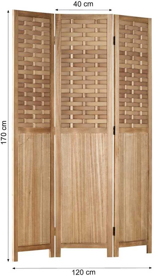 Homestyle4U Kambario pertvara, 120x2,2x170 cm, ruda