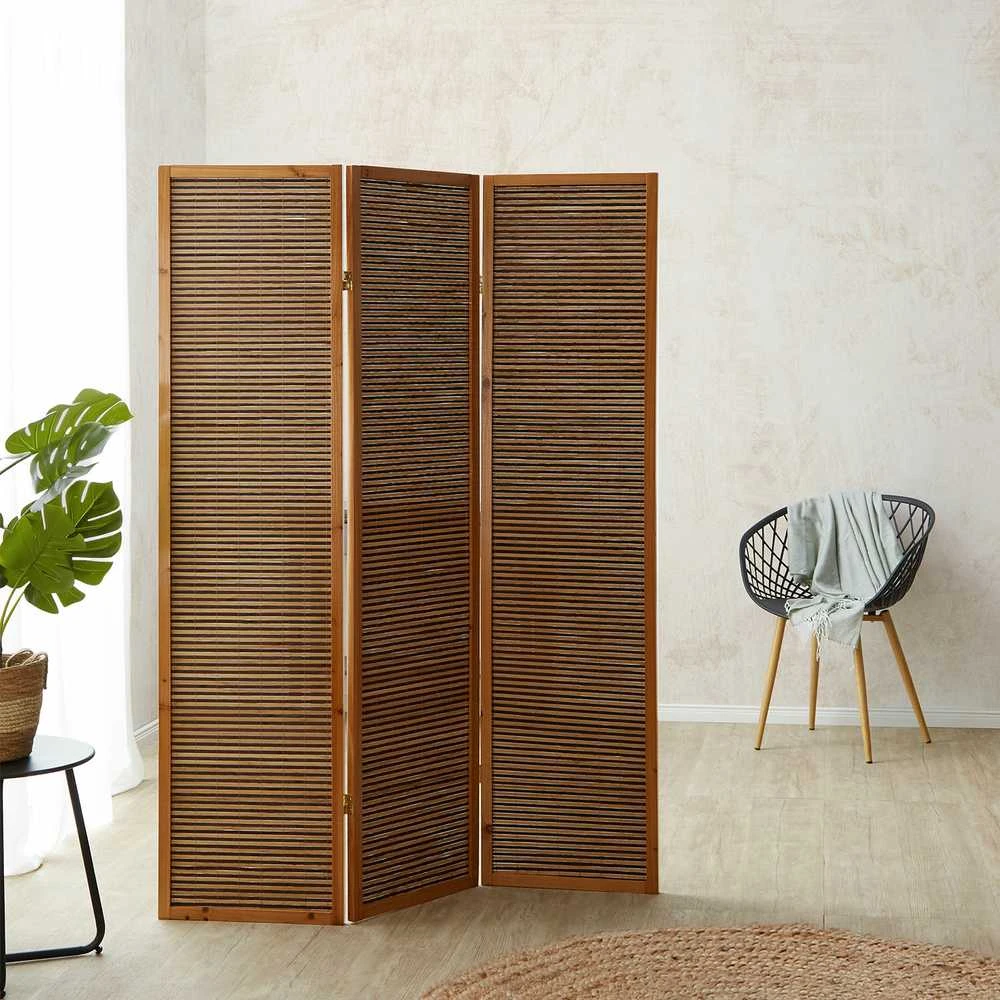 Homestyle4U Kambario pertvara, 132x2,2x175 cm, ruda