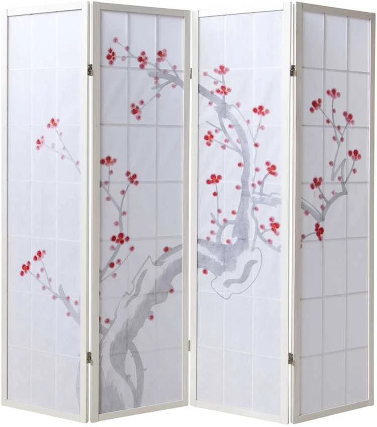 Homestyle4U Kambario pertvara, 176x2.2x179 cm, balta