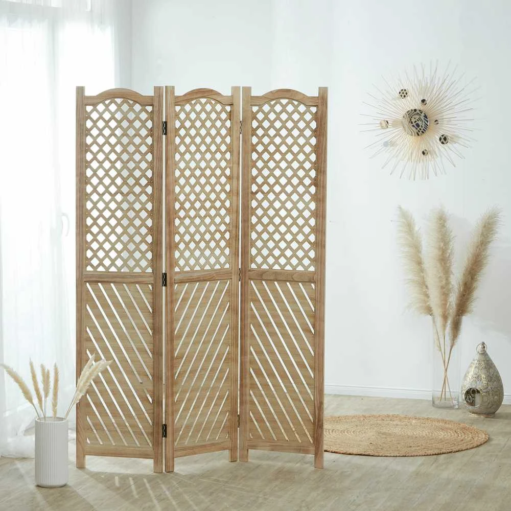 Homestyle4U Kambario pertvara, 120x2x170 cm, ruda