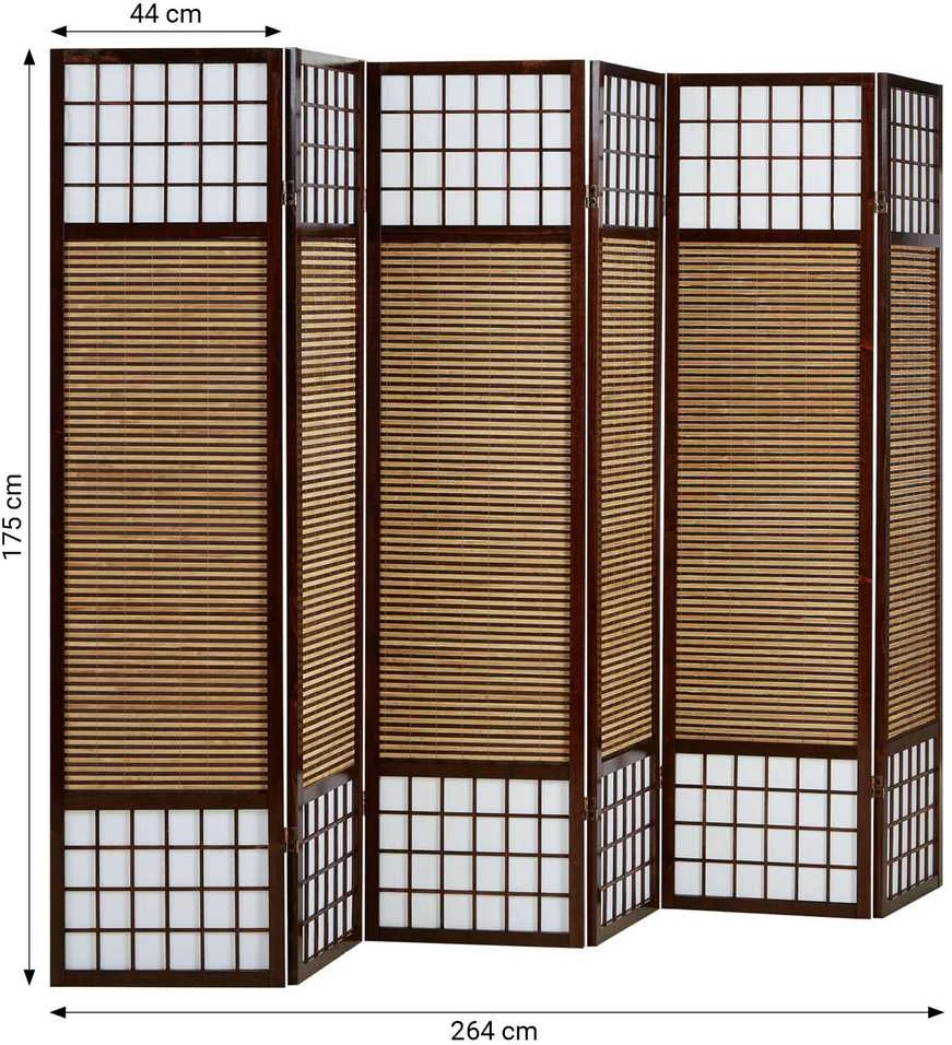 Homestyle4U Kambario pertvara, 264x2.2x175 cm, ruda