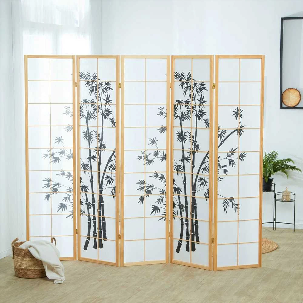 Homestyle4U Kambario pertvara, 220x2x179 cm, ruda