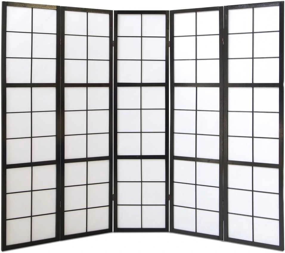 Homestyle4U Kambario pertvara, 220x2,2x175 cm, juoda