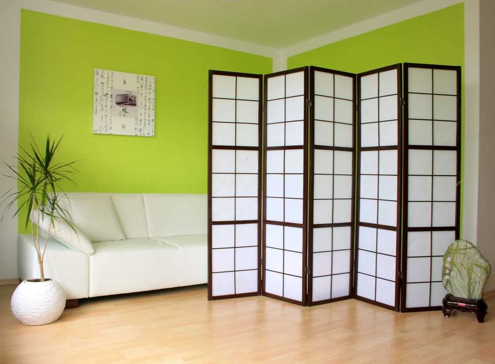 Homestyle4U Kambario pertvara, 220x2,2x175 cm, juoda