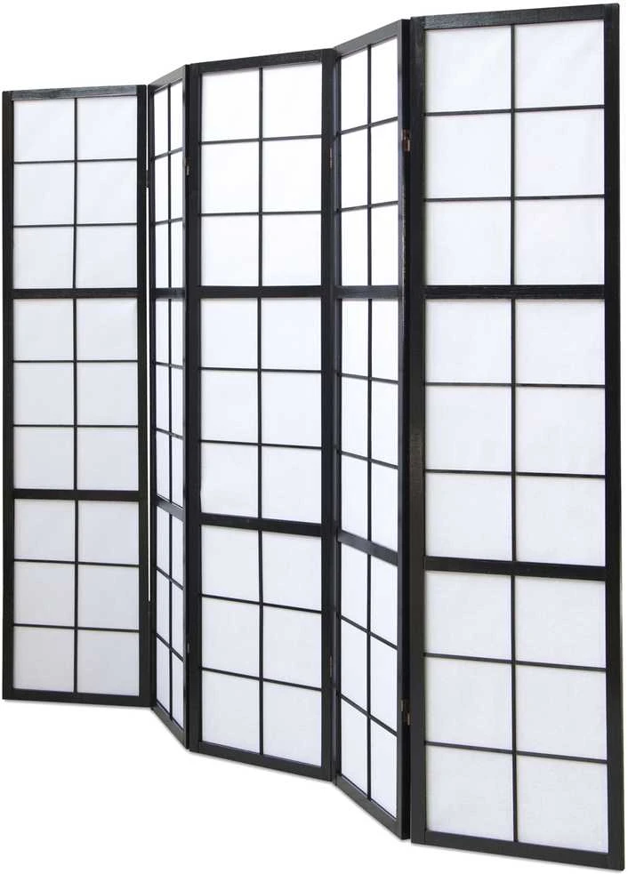 Homestyle4U Kambario pertvara, 220x2,2x175 cm, juoda