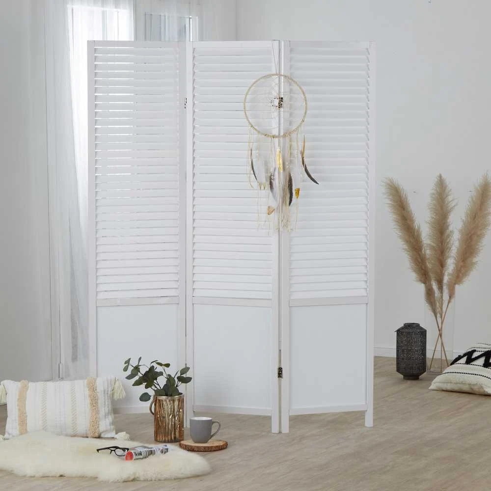 Homestyle4U Kambario pertvara, 130x2,2x175 cm, balta
