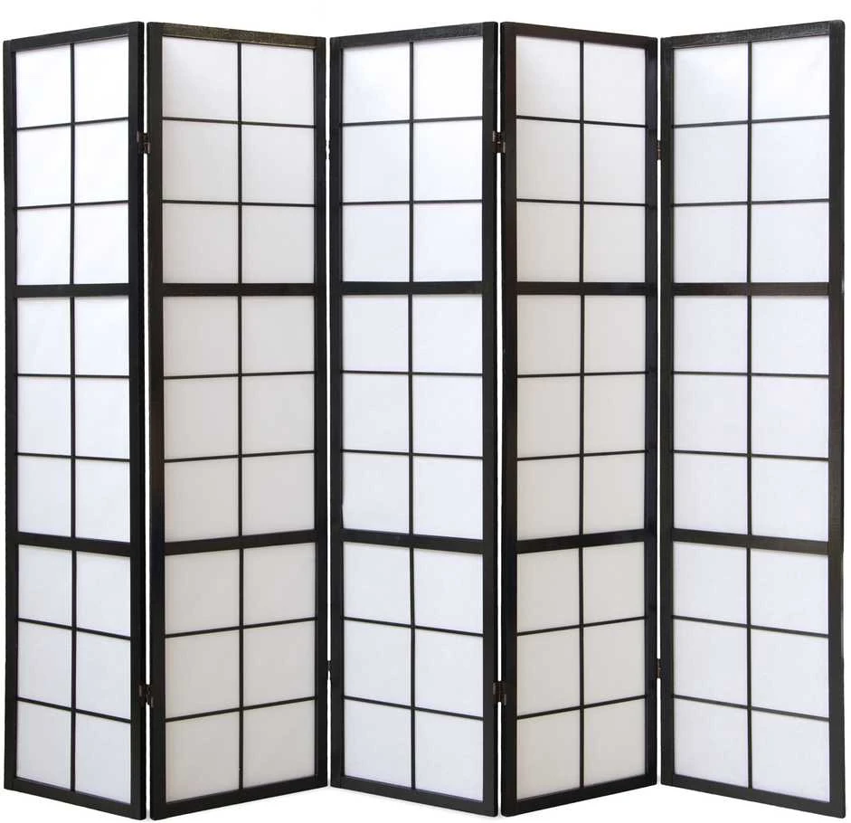 Homestyle4U Kambario pertvara, 220x2,2x175 cm, juoda