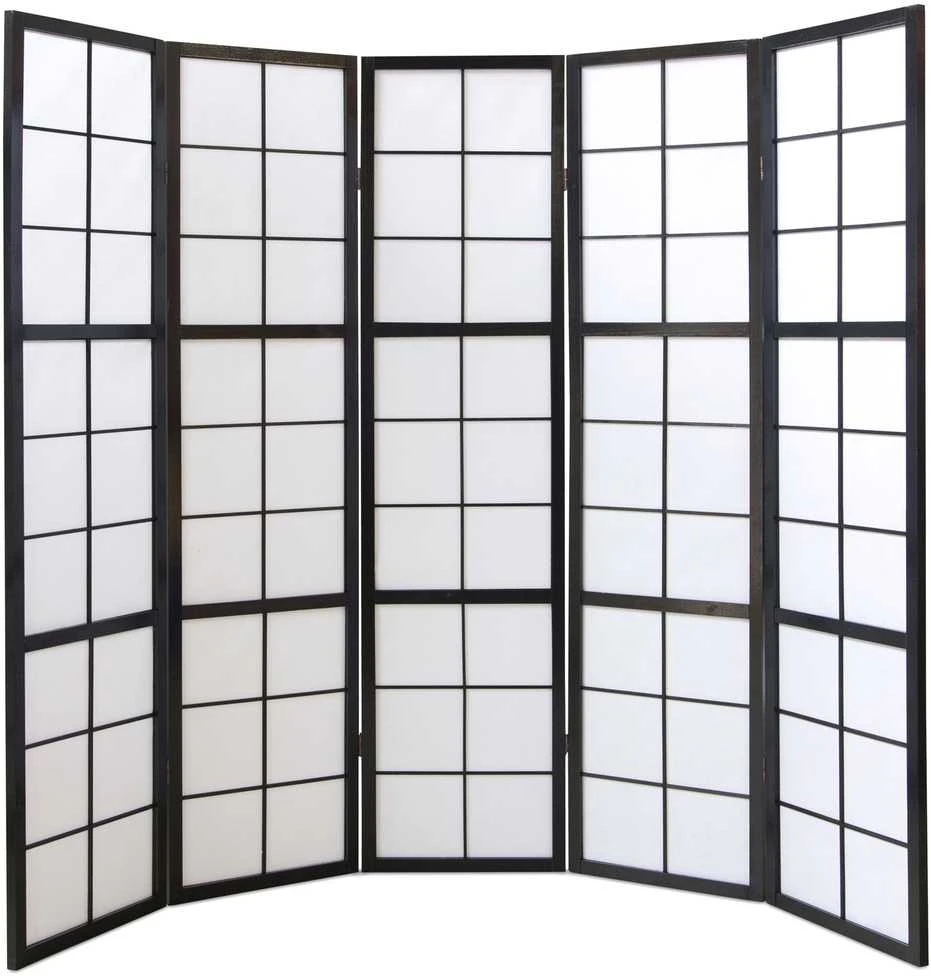 Homestyle4U Kambario pertvara, 220x2,2x175 cm, juoda