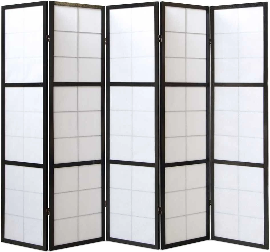 Homestyle4U Kambario pertvara, 220x2,2x175 cm, juoda