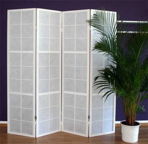 Homestyle4U Kambario pertvara, 176x2.2x175 cm, balta