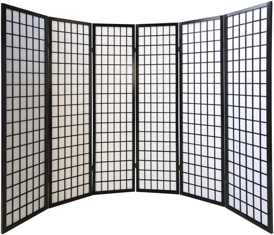 Homestyle4U Kambario pertvara, 264x2,2x175 cm, juoda