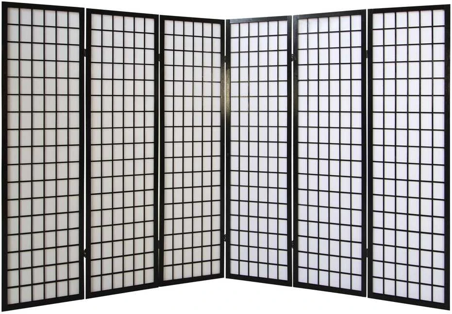 Homestyle4U Kambario pertvara, 264x2,2x175 cm, juoda