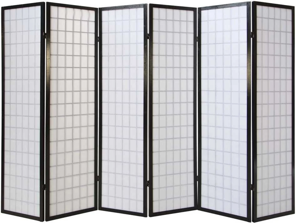 Homestyle4U Kambario pertvara, 264x2,2x175 cm, juoda
